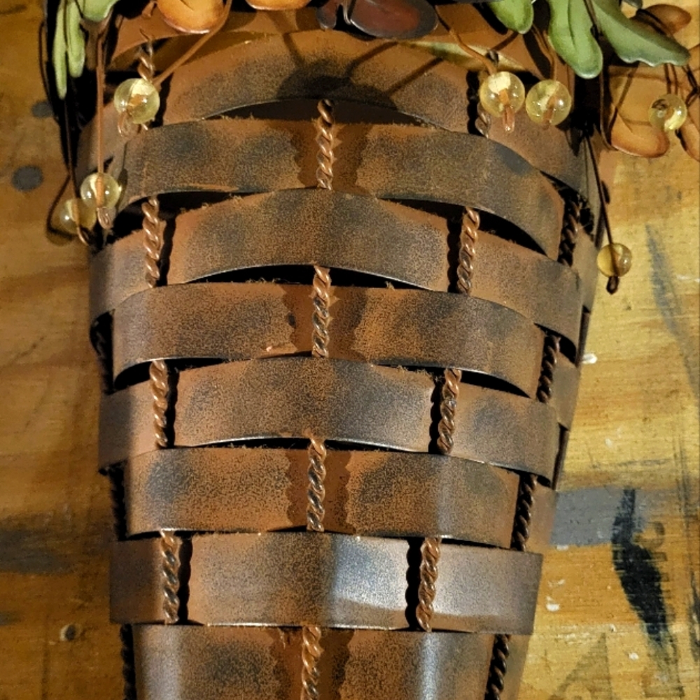 Fall Decoration Wall Decor Basket Metal